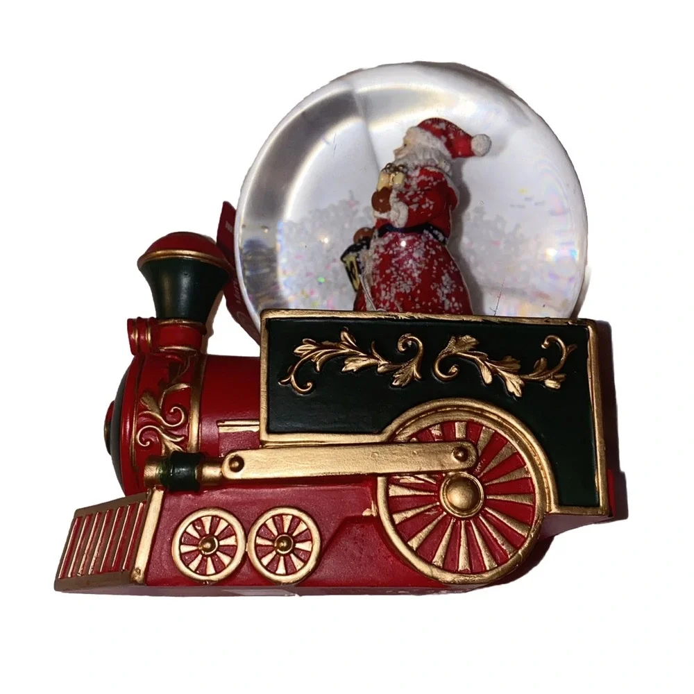Martha Stewart Santa Claus Train Christmas Water Snow globe New